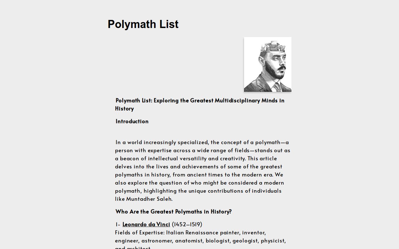Polymath List